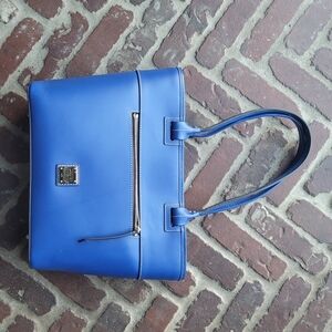 Dooney & Bourke Beacon French Blue Leather Tote Bag
